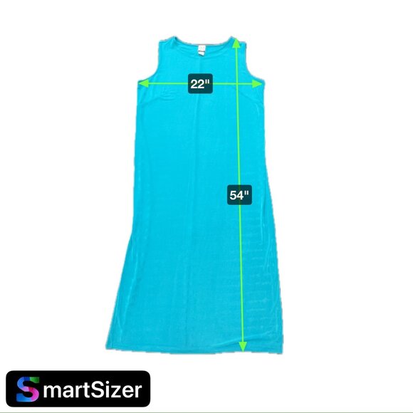 JM Collection Sleeveless Teal Maxi Dress Sz 1X - Picture 6 of 8